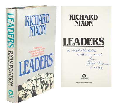 Lot #53 Richard Nixon Signed Book Presented to Wilt Chamberlain
