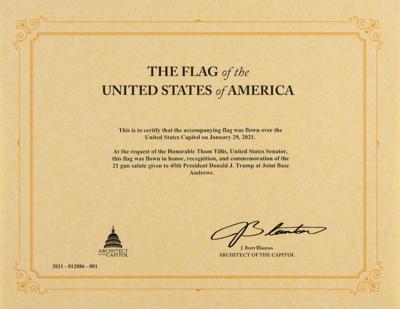 Lot #68 Donald Trump 2021 Farewell Speech Honor Flag - Image 2