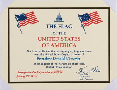 Lot #68 Donald Trump 2021 Farewell Speech Honor Flag - Image 3