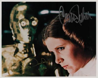 Lot #617 Star Wars: Carrie Fisher and Anthony Daniels Signed Photograph - Image 1