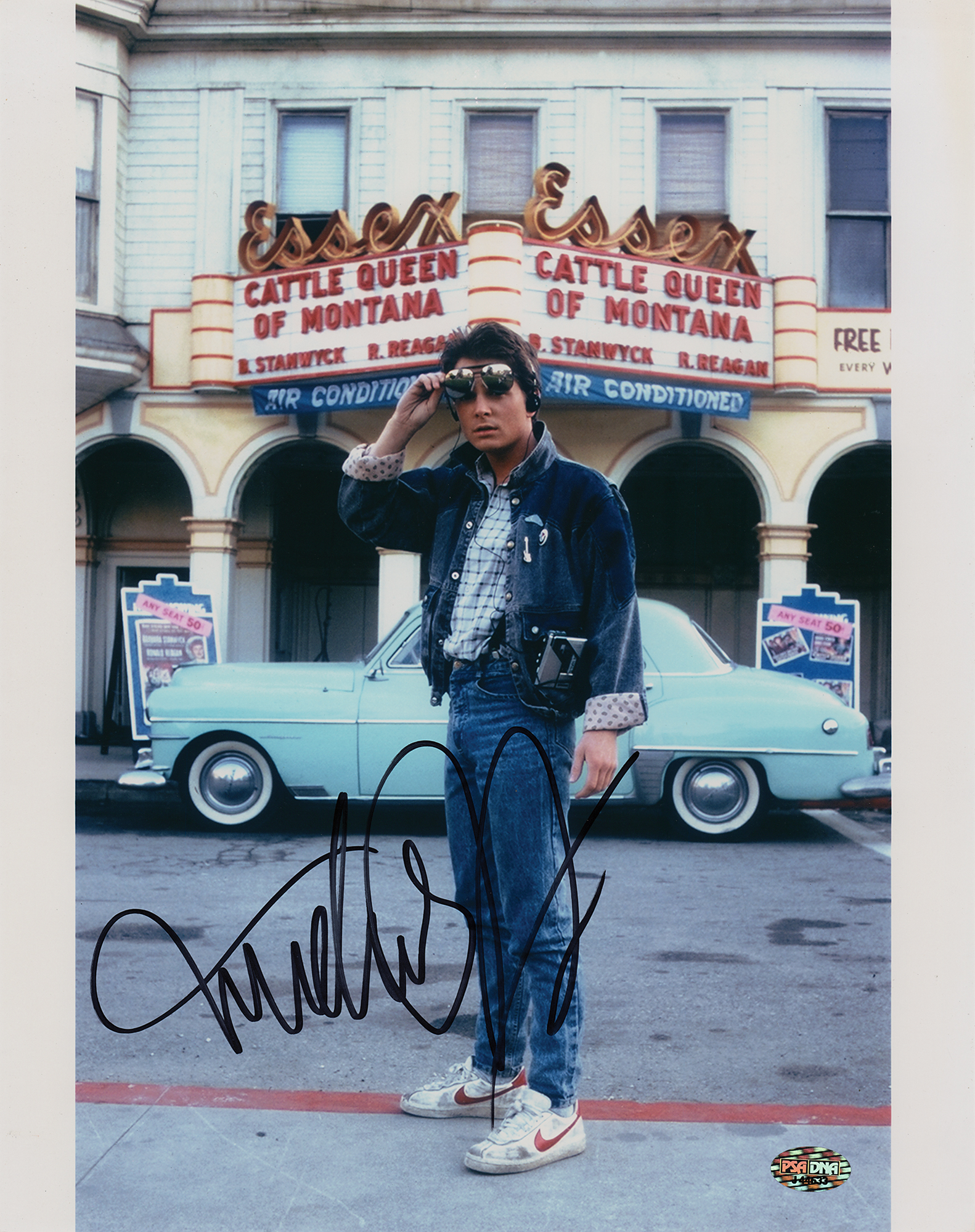 Lot #559 Michael J. Fox Signed Oversized Photograph