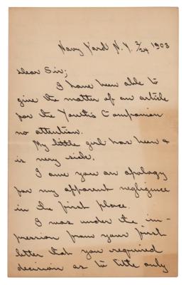 Lot #190 Robert E. Peary Autograph Letter Signed