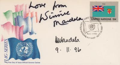 Lot #183 Nelson and Winnie Mandela Signed FDC