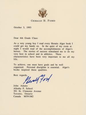 Lot #42 Gerald Ford Typed Letter Signed