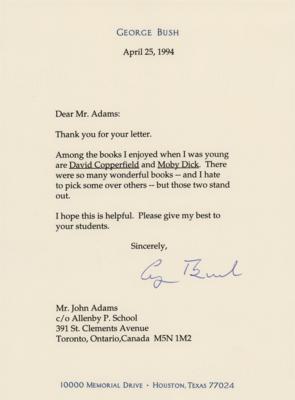Lot #29 George Bush Typed Letter Signed