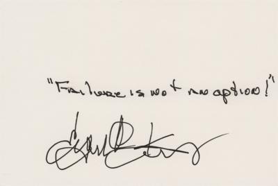 Lot #296 Gene Kranz Autograph Quote Signed