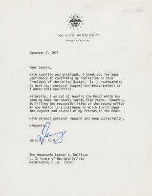Lot #43 Gerald Ford Typed Letter Signed as Vice President