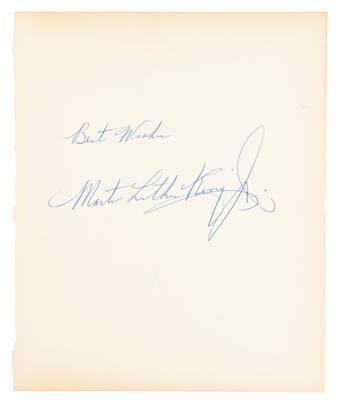 Lot #91 Martin Luther King, Jr. Signature