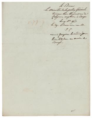 Lot #239 Joseph Fouche Document Signed - Image 3