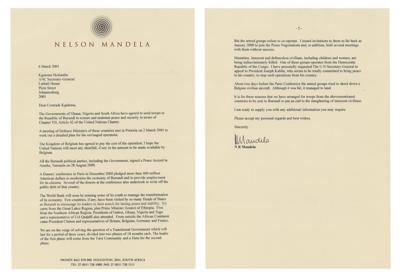 Lot #93 Nelson Mandela Typed Letter Signed