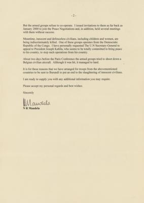 Lot #93 Nelson Mandela Typed Letter Signed - Image 2