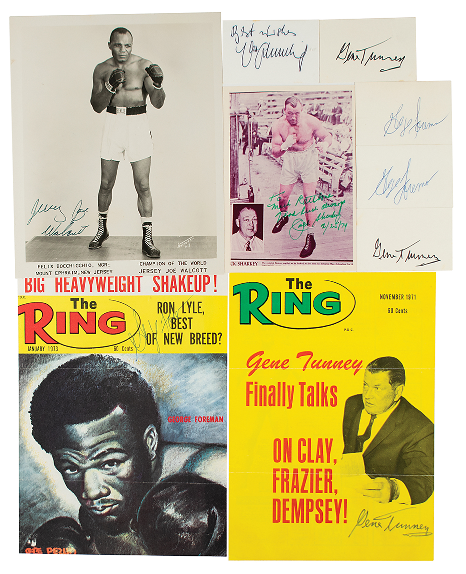 Lot #643 Boxing: Heavyweight Champs (9) Signed Items