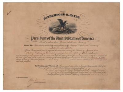 Lot #13 Rutherford B. Hayes Document Signed as President