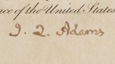 Lot #5 John Quincy Adams Document Signed as President - Image 2