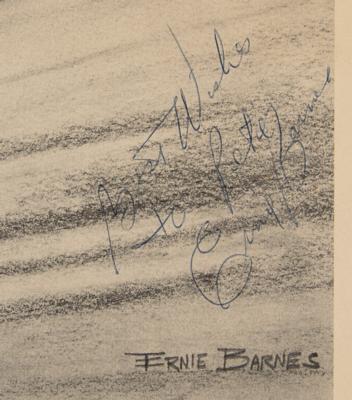 Lot #642 Ernie Barnes Twice-Signed Lithograph Suite: 'A Portfolio of Football Art' - Image 2