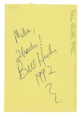 Lot #575 Bill Hicks Signature
