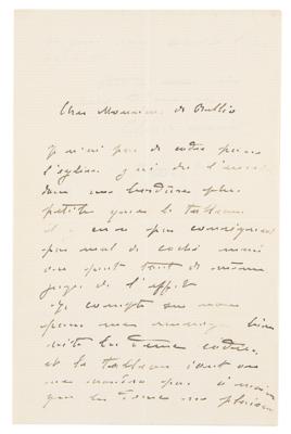 Lot #307 Claude Monet Autograph Letter Signed