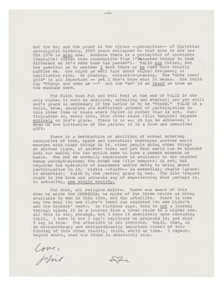 Lot #337 Philip K. Dick Typed Letter Signed - Image 2