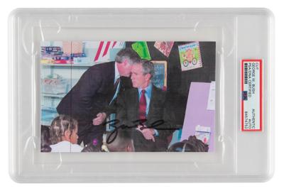 Lot #31 George W. Bush Signature with Printed Andy Card 9/11 Image