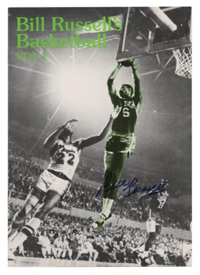 Lot #655 Bill Russell Signed Booklet - From the Personal Collection of Bill Russell