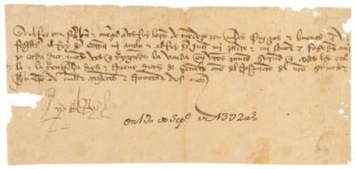 Lot #127 King Henry III of Castile Document Signed