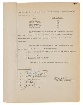 Lot #105 Thomas Edison Document Signed