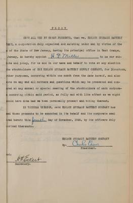 Lot #105 Thomas Edison Document Signed - Image 6