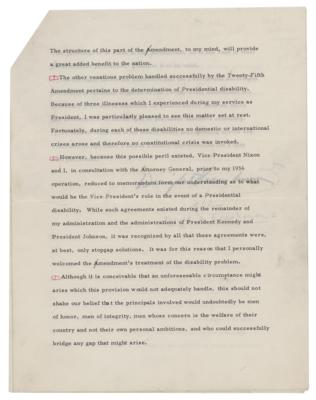 Lot #20 Dwight D. Eisenhower Typed Manuscript Signed - Image 2