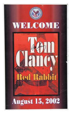 Lot #385 Tom Clancy (2) Signed Items: Book and Poster - Image 4