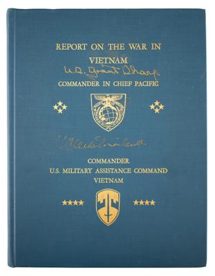 Lot #246 Vietnam War: William Westmoreland and U.S. Grant Sharp, Jr. Signed Book - Image 2