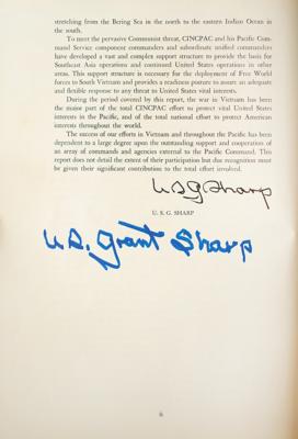 Lot #246 Vietnam War: William Westmoreland and U.S. Grant Sharp, Jr. Signed Book - Image 3