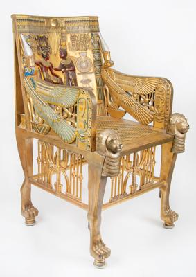 Lot #525 Paramount Pictures 'King Tutankhamun' Egyptian Revival Prop Chair