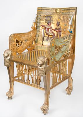 Lot #525 Paramount Pictures 'King Tutankhamun' Egyptian Revival Prop Chair - Image 2