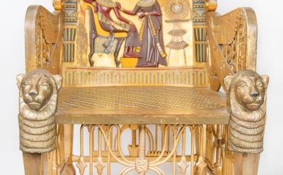 Lot #525 Paramount Pictures 'King Tutankhamun' Egyptian Revival Prop Chair - Image 7