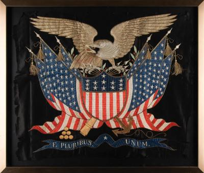 Lot #141 American Trapunto Banner Circa 1900
