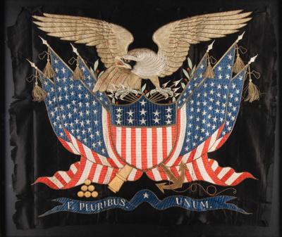 Lot #141 American Trapunto Banner Circa 1900 - Image 2