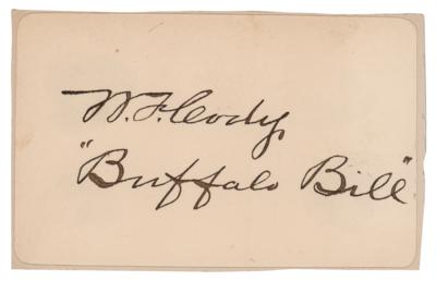 Lot #138 William F. 'Buffalo Bill' Cody Signature