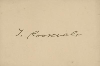 Lot #15 Theodore Roosevelt Signature