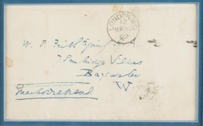 Lot #340 Charles Dickens Signed Mailing Envelope - Image 2