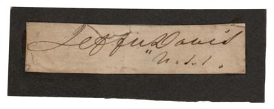 Lot #234 Jefferson Davis Signature