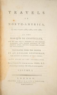 Lot #260 Marquis de Chastellux: Travels in North-America, in the Years 1780, 1781, and 1782 - Image 2