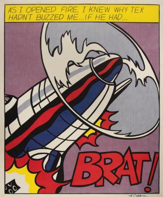 Lot #315 Roy Lichtenstein Signed Poster - 'As I Opened Fire'