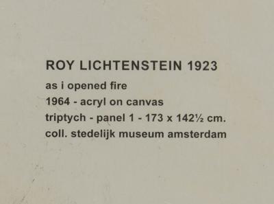 Lot #315 Roy Lichtenstein Signed Poster - 'As I Opened Fire' - Image 3