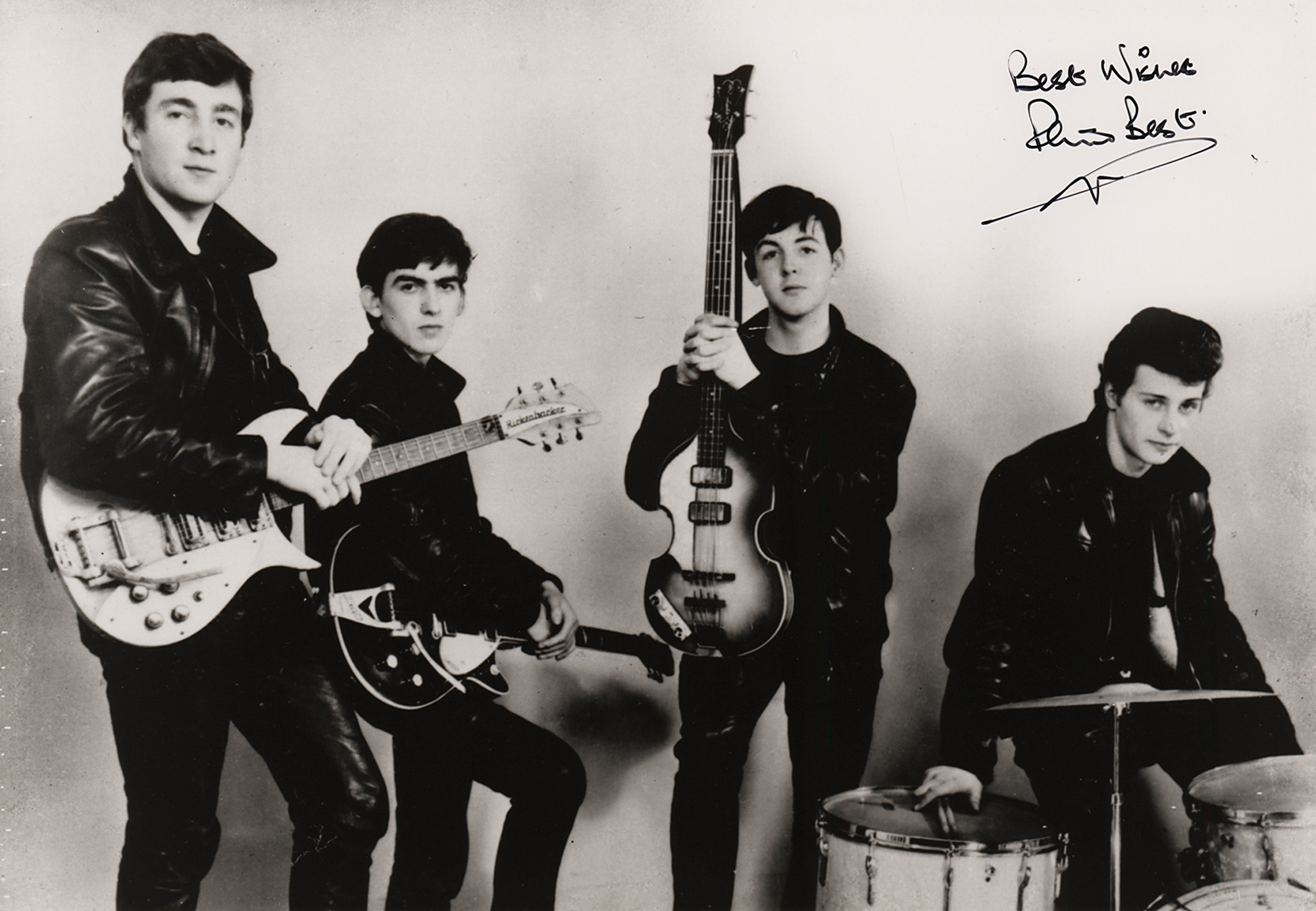 Beatles Pete Best Signed Photograph RR Auction