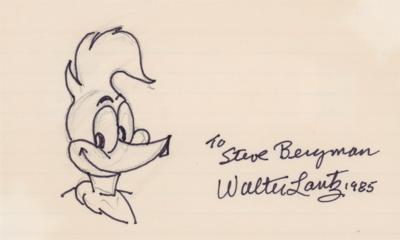 Lot #329 Walter Lantz Original Sketch of Woody Woodpecker