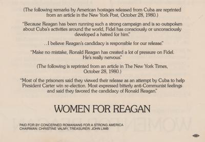 Lot #64 Ronald Reagan Signed Brochure as President-Elect - Image 3