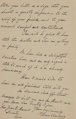 Lot #33 Grover Cleveland Autograph Letter Signed - Image 2