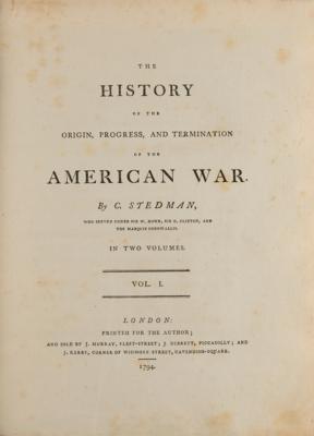 Lot #254 Charles Stedman: The History of the Origin, Progress, and Termination of the American War - Image 2