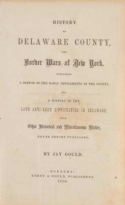 Lot #266 Jay Gould: History of Delaware County and Border Wars of New York - Image 2