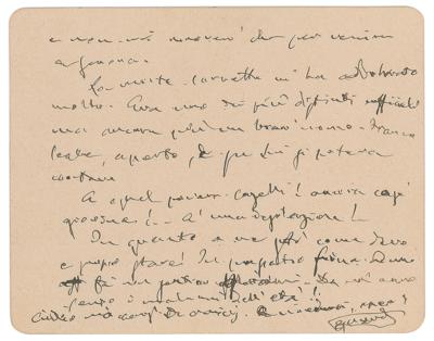 Lot #432 Giuseppe Verdi Autograph Letter Signed - Image 2
